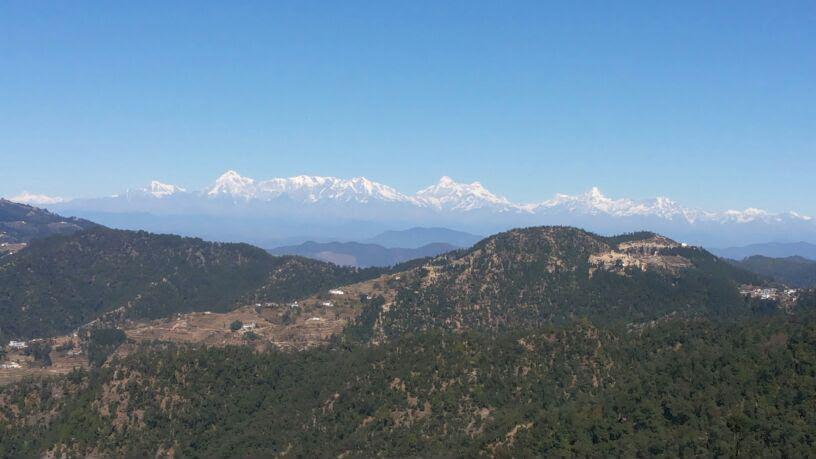 Mountain panorama featured in brochure